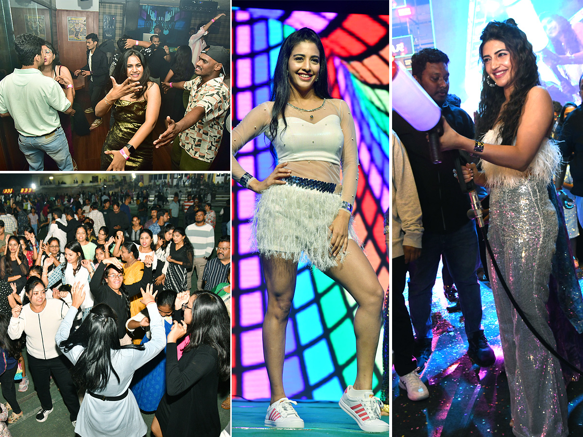 హైదరాబాద్ న్యూ ఇయర్ సెలబ్రేషన్స్..శ్రీలీల,దక్ష నాగర్కర్ డ్యాన్స్